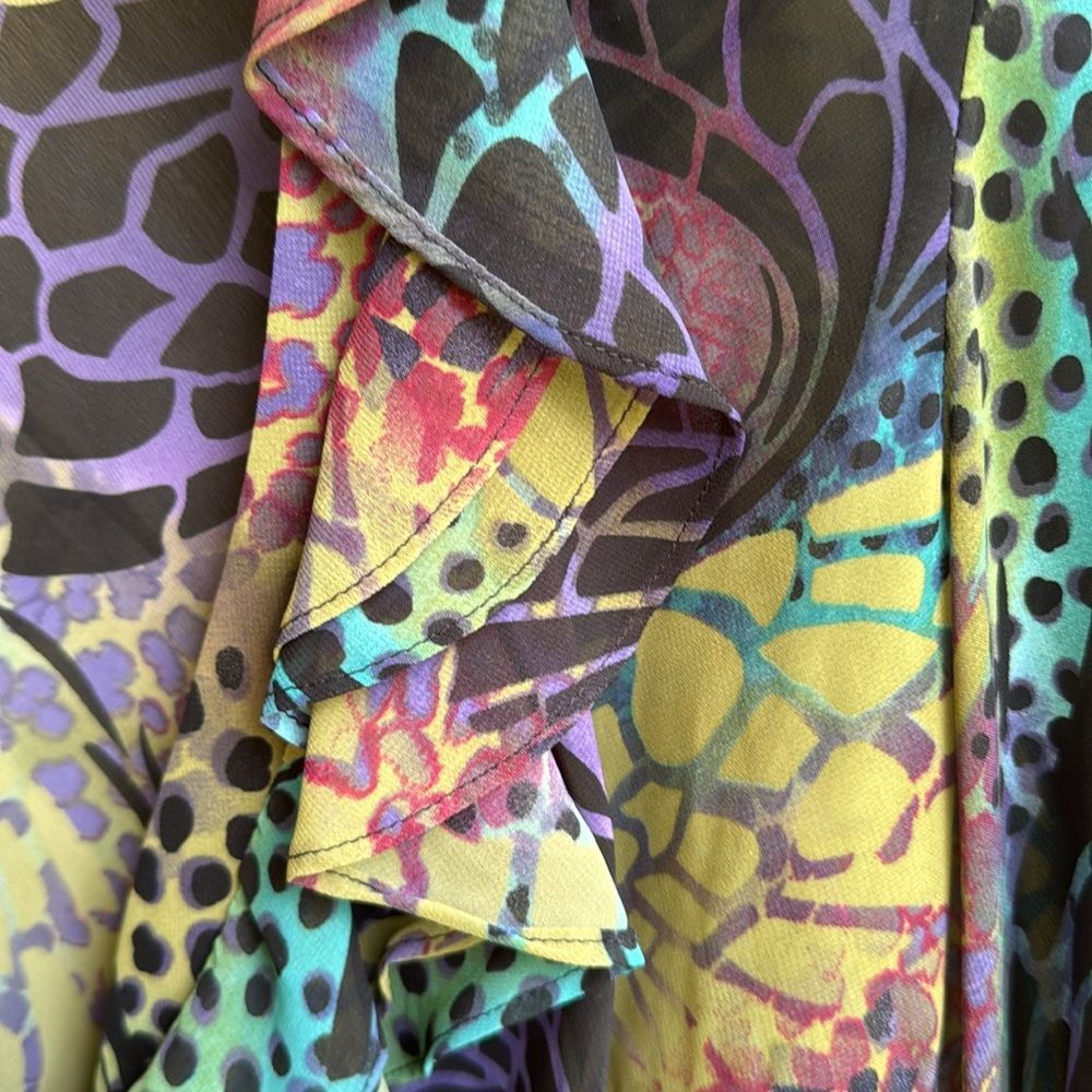 Bisou bisou sheer floral butterfly dress size small - Picture 2 of 5